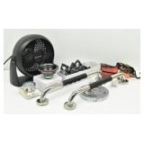 Table Fan, Ratchet Straps, Kitchen Sink Basket...