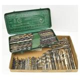 Variety of Drill Bits & Metal Case