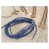 Blue Air Hose & 3 Logging Chains