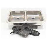 Stainless Steel Double Basin Drop-In Sink...