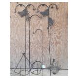 Butterfly Shepherd Hooks, Decorative Wire Baskets