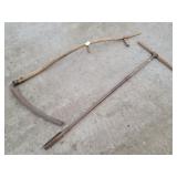 Antique Iwans Bros Digging Tool & Scythe
