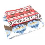 (2) Western Aztec Fringed Throws