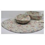 Plantation Creations Braided Heart Rug + 2