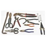 Tin Snips, Pry Bar, Various Pliers, 16" Long ...