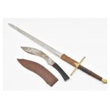 Kukri Curved Blade Knife w/ Sheath & Sword