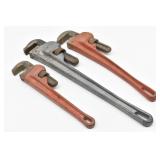 (3) Pipe Wrenches, Craftsman 14", HD 18" & 24"