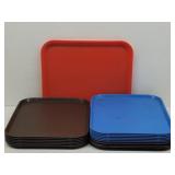 (16) Plastic Fast Food Trays 17" x 13"