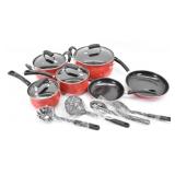 (10pc) Red Non-Stick Cookware Set...