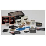 Harley-Davidson Pins, Badges & Collector Tin
