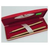 Centennial Pen & Pencil Set in Red Velvet Case