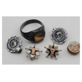 Sterling Pins & Ring: PMT, Husbandry, more