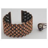 Renoir Woven Copper Cuff Bracelet + Copper Wire...