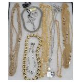 (11pc) Gold & Silver Tone Jewelry: Monet & More