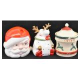 (3) Christmas Cookie Jars