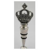 Jeweled Crown Metal Bottle Stopper
