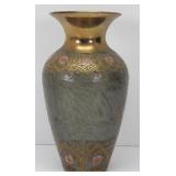 Brass Cloisonnï¿½ Style Floral Vase