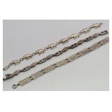 (3) Sterling Link Bracelets  - 33.121 g