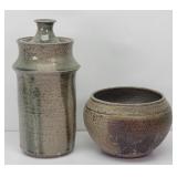 (2) Handmade Pottery Pieces Elly Young