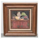 LARGE Square Wood Framed Still Life Print 44"x 44"