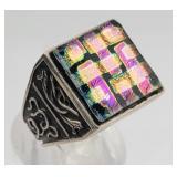 Sterling Square Ring Size 10 - 18.5 g