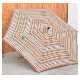 Striped Outdoor Tilt & Crank Umbrella NEW
