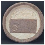Art Pottery Signed Wall Art Textured Stoneware
