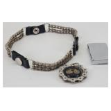 Double Bike Chain Bracelet, Charm & Zippo Lighter