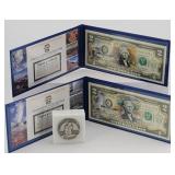 National Parks Colorized $2 Bills & Pewter Medal