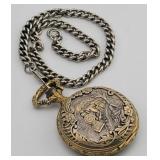 Armitron Quartz 1J Train Pocket Watch & Chain