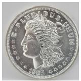 1985 One Troy Oz Fine Silver Round Trade Unit