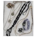 (6 pc) Jewelry: Cameo & Locket Necklace, ...