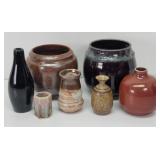 (7) Various Art Pottery Vases Some Signed Elly ..