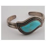 Bearse Thailand Sterling & Turquoise Cuff Bracelet