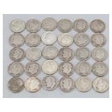 (30) 1946-1964 Roosevelt 90% Silver Dimes