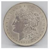 1921-P Morgan Silver Dollar - AU