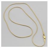 14K Gold Italy Snake Chain Necklace - 4.315 g