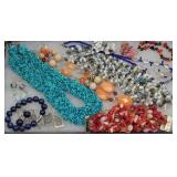 (15pc) Beaded Jewelry; Some Stone, Glass. Coral...