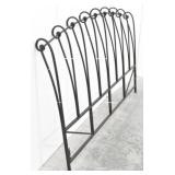 Black Wrought Iron King Size Sleigh Headboard