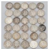 (30) 1948-1964 Roosevelt 90% Silver Dimes