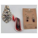 "Drops of Idaho" .925 Earrings & Glass Pendants