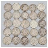 (25) 1946-1964 Roosevelt 90% Silver Dimes