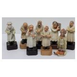 (7) ToriArts Italy Hand Carved Doctor Figures