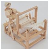 Mini Wooden Weaving Loom w/Corn Husk Doll