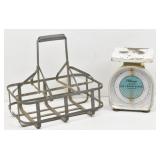 Metal Milk Crate + Pelouze Ice Cream Scale