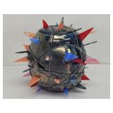 Abstract Spacey Art Piece w/ Clear Plastic Dome