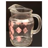 Mid Century Modern Pink & Black Diamonds ...