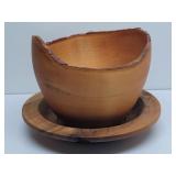 Live-Edge Sugar Maple Bowl w/Plate
