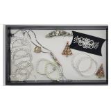 (15 pc) Rhinestone Necklace, Bracelets, ...