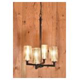 Art Glass Modern 4 Light Chandelier